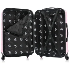 InUSA Endurance 3-Piece Hardside Spinner Luggage Set, Pink (IUENDSML-PNK)