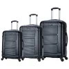 InUSA Pilot 3-Piece Hardside Spinner Luggage Set, Black (IUPILSML-COA)