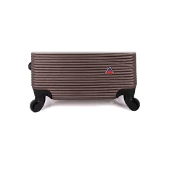 InUSA Royal 3-Piece Hardside Spinner Luggage Set, Brown (IUROYSML-BRO)