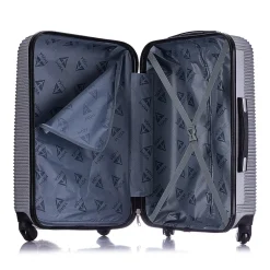 InUSA Royal 2-Piece Hardside Spinner Luggage Set, (IUROY0SM-SIL)