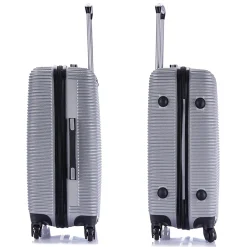 InUSA Royal 2-Piece Hardside Spinner Luggage Set, (IUROY0SM-SIL)