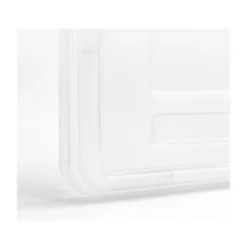 Iris Plastic File Box with Split Lid, Letter Size, Gray, 4/Pack (500167) Hot