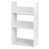 Discount 3-Tier Tilted Shelf Book Rack, White (596102) Bookcases