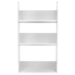 Discount 3-Tier Tilted Shelf Book Rack, White (596102) Bookcases