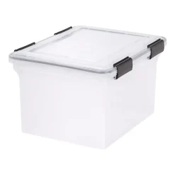 Iris WeatherPro Plastic File Box, Letter/Legal Size, Clear (110600) Hot