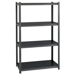 Best 3200 Concealed Rivet 4-Shelf Metal Stand Alone Shelving Unit, 36" W, Gray (20995) Shelving