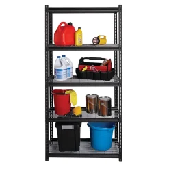 Hot 2300 lb. Wire Rivet Series 5-Shelf Metal/Wire Deck Shelving Unit, 36