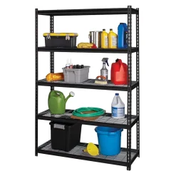 Clearance 2300 lb. Wire Rivet Series 5-Shelf Metal/Wire Deck Shelving Unit, 48