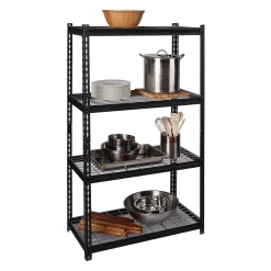 2300 lb. Wire Rivet Series 4-Shelf Metal/Wire Deck Shelving Unit, 36
