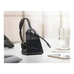 jabra Engage 75 Wireless Noise Canceling Stereo Computer Over-the-Ear Headset, MS Certified, Black (9559-583-125)* Headsets