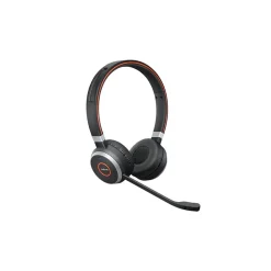 jabra Evolve 65 UC Stereo Noise Canceling Bluetooth Stereo Phone & Computer Headset, Black/Red/Silver (100-98500001-02)* Headsets