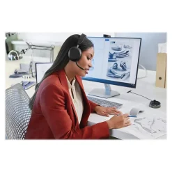 jabra Evolve2 75 Wireless Noise Canceling Bluetooth Stereo Mobile On Ear Headset, USB-A, Black (27599-999-989)* Headsets
