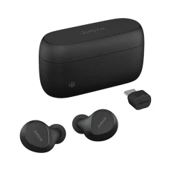 jabra Evolve2 Wireless Active Noise Canceling Earbuds, Bluetooth, Black (20797-989-899)
