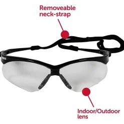 Eye Protection<KleenGuard Jackson® Nemesis Safety Glasses, Polycarbonate, Indoor/Outdoor, Black