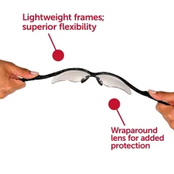 Eye Protection<KleenGuard Jackson® Nemesis Safety Glasses, Polycarbonate, Indoor/Outdoor, Black