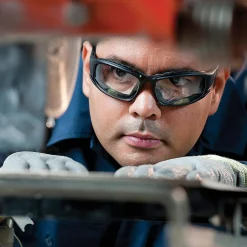 Eye Protection<Kimberly-Clark Jackson Safety Calico Safety Eyewear V50, Clear Anti-Fog Lens with Interchangeable Temples and Head Strap, 1 Pair