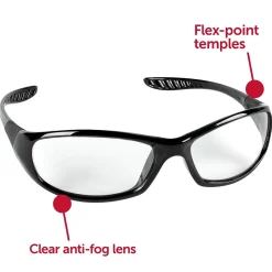 Eye Protection<HellRaiser Jackson Safety® Eyewear, V40 ®, Clear Anti-Fog Lense, Black Frame