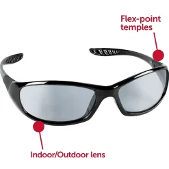 Eye Protection<HellRaiser Jackson Safety® Glasses, V40 ®, Indoor/Outdoor Lens, Black Frame