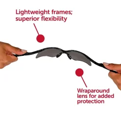 Eye Protection<KleenGuard Jackson Safety Nemesis Polycarbonate Safety Glasses, Smoke Mirror Lens (25688)