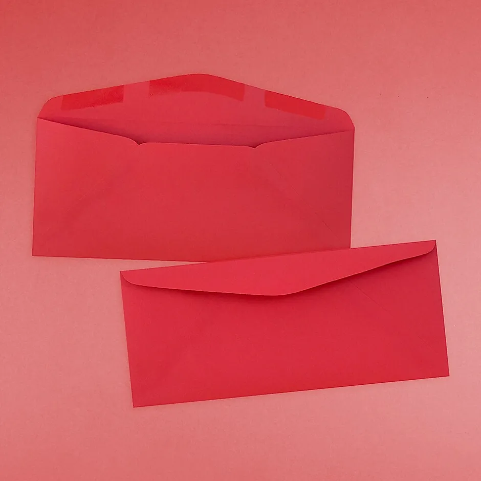 JAM Paper #9 Business Colored Envelopes, 3.875 x 8.875, Red Recycled, 25/Pack (1532900)* Business