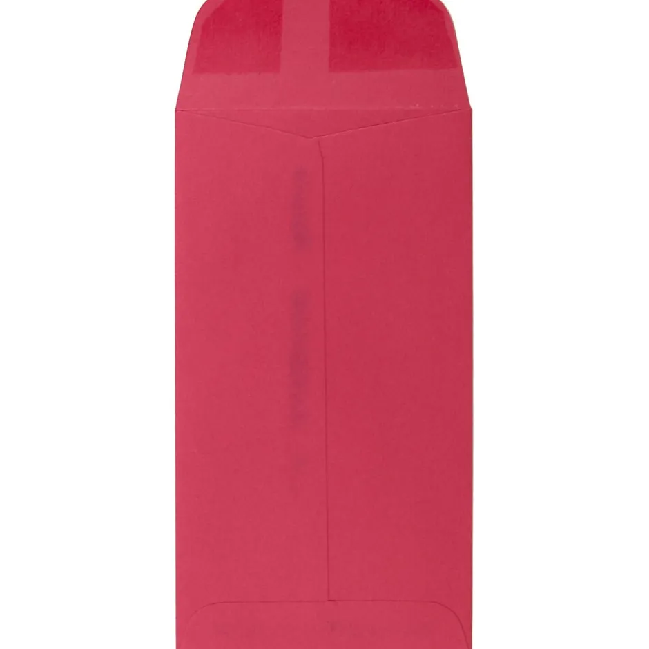 JAM Paper #7 Coin Business Colored Envelopes, 3.5 x 6.5, Red Recycled, 25/Pack (355228282)* Business