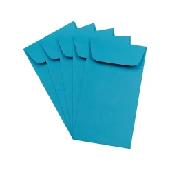 JAM Paper #6 Coin Business Colored Envelopes, 3.375 x 6, Blue Recycled, 25/Pack (356730559)* Business