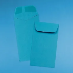 JAM Paper #6 Coin Business Colored Envelopes, 3.375 x 6, Blue Recycled, 25/Pack (356730559)* Business