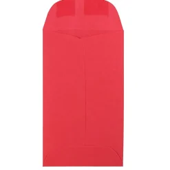 JAM Paper #3 Coin Business Colored Envelopes, 2.5 x 4.25, Red Recycled, 25/Pack (356730541)* Business