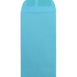 JAM Paper #7 Coin Business Colored Envelopes, 3.5 x 6.5, Blue Recycled, 50/Pack (1526764I)* Business