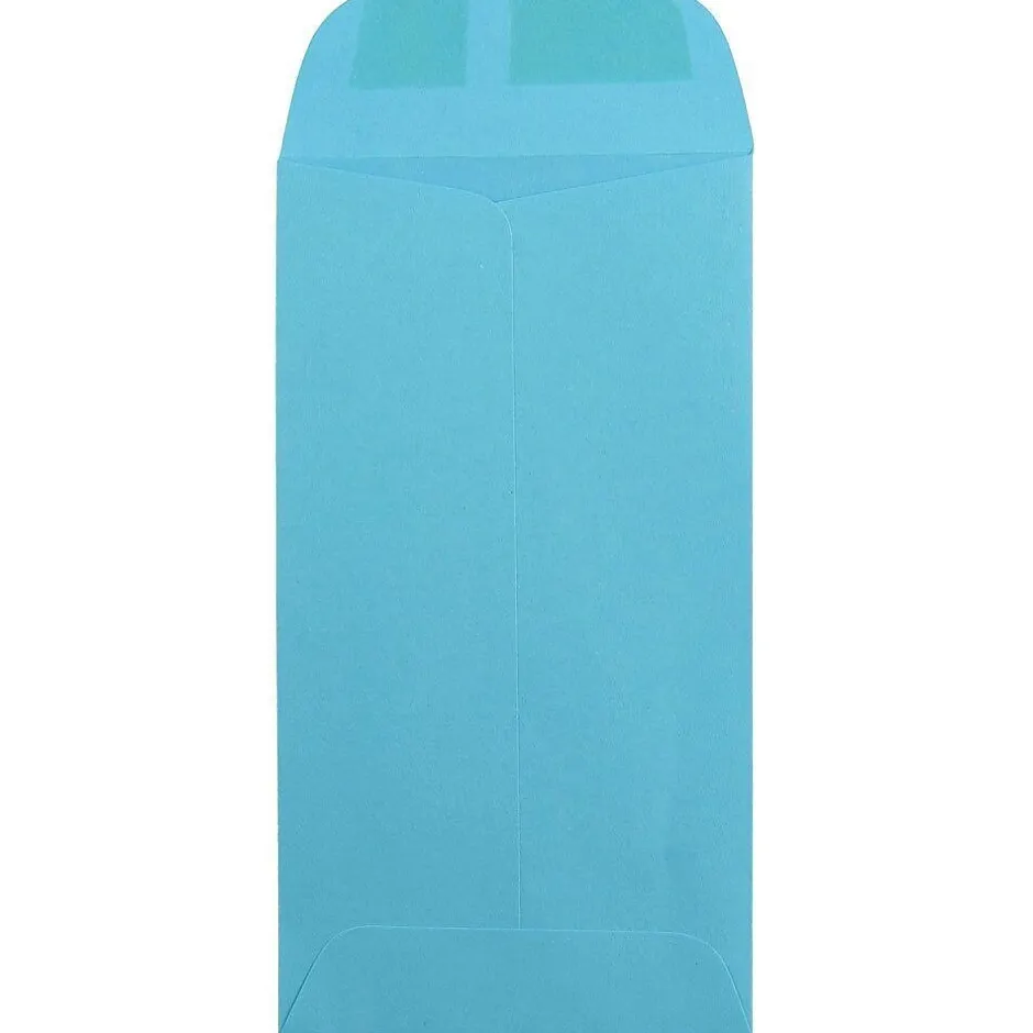 JAM Paper #7 Coin Business Colored Envelopes, 3.5 x 6.5, Blue Recycled, 50/Pack (1526764I)* Business