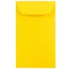 JAM Paper #6 Coin Business Colored Envelopes, 3.375 x 6, Yellow Recycled, 50/Pack (356730557i)* Business