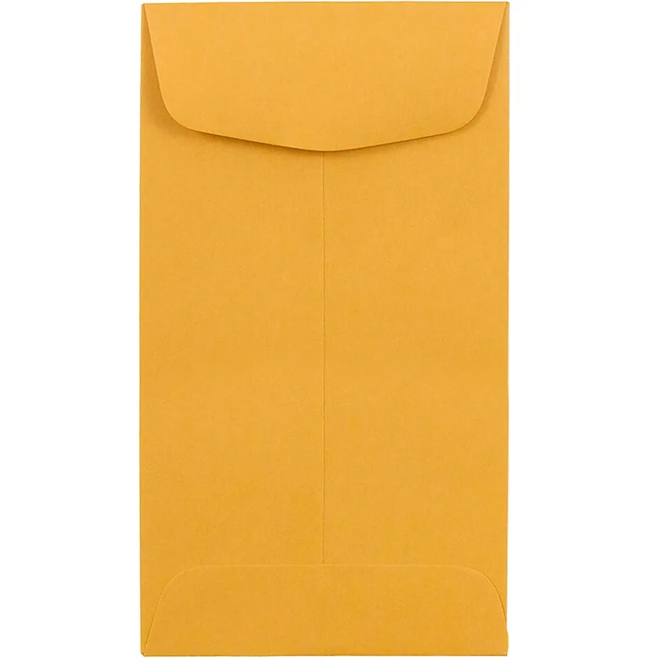JAM Paper #6 Kraft Coin Envelope, 3 3/8" x 6", Brown Kraft, 25/Pack (1623992)* Business