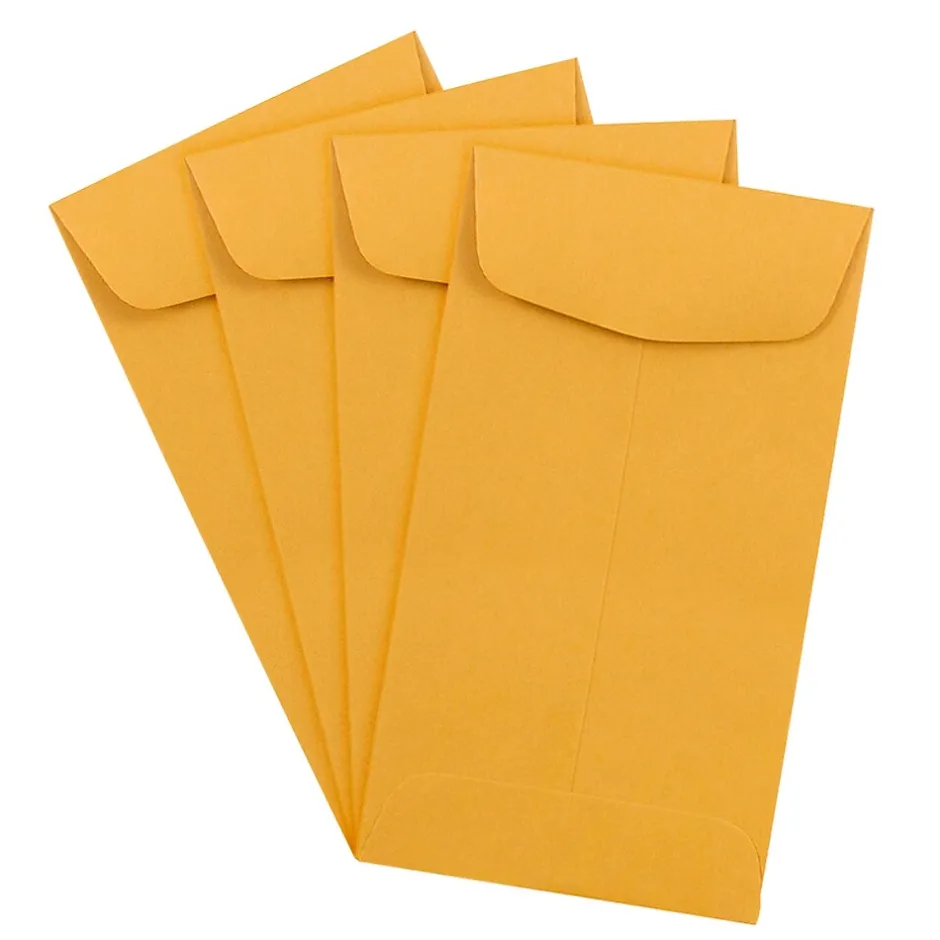 JAM Paper #6 Kraft Coin Envelope, 3 3/8" x 6", Brown Kraft, 25/Pack (1623992)* Business