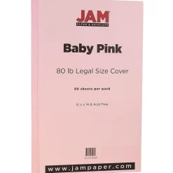 Discount 80 lb. Cardstock Paper, 8.5" x 14", Baby Pink, 50 Sheets/Pack (76329459) Card Stock