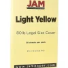 Best 80 lb. Cardstock Paper, 8.5" x 14", Light Yellow, 50 Sheets/Pack (16729341) Card Stock