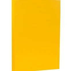 Hot 80 lb. Cardstock Paper, 8.5" x 14", Sunflower Yellow, 50 Sheets/Pack (16729352) Card Stock
