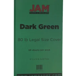 Clearance 80 lb. Cardstock Paper, 8.5" x 14", Dark Green, 50 Sheets/Pack (64429556) Card Stock