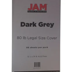 Online 80 lb. Cardstock Paper, 8.5" x 14", Dark Gray, 50 Sheets/Pack (64429535) Card Stock