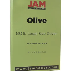 Best 80 lb. Cardstock Paper, 8.5" x 14", Olive Green, 50 Sheets/Pack (16729372) Card Stock