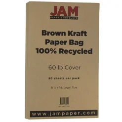 Outlet 60 lb. Cardstock Paper, 8.5" x 14", Brown Kraft Paper Bag, 50 Sheets/Pack (463117509) Card Stock
