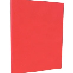 Outlet 65 lb. Cardstock Paper, 8.5" x 11", Red, 250 Sheets/Ream (101378B) Card Stock