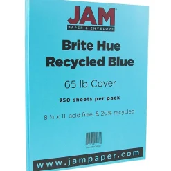 Online 65 lb. Cardstock Paper, 8.5" x 11", Blue, 250 Sheets/Ream (101899B) Card Stock