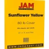 Clearance 80 lb. Cardstock Paper, 8.5" x 11", Sunflower Yellow, 250 Sheets/Ream (16729203B) Card Stock