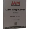New 80 lb. Cardstock Paper, 8.5" x 11", Dark Gray, 250 Sheets/Ream (26396471B) Card Stock