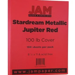 Outlet 110 lb. Cardstock Paper, 8.5" x 11", Jupiter Red Stardream, 50 Sheets/Pack (173SD8511JU285) Card Stock