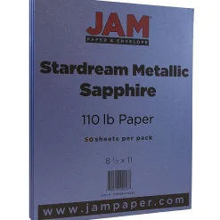 Hot 110 lb. Cardstock Paper, 8.5" x 11", Sapphire Blue Stardream, 50 Sheets/Pack (173SD8511SI285) Card Stock