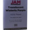 Discount 43 lb. Cardstock Paper, 8.5" x 11", Wisteria Purple, 50 Sheets/Pack (1592216) Card Stock