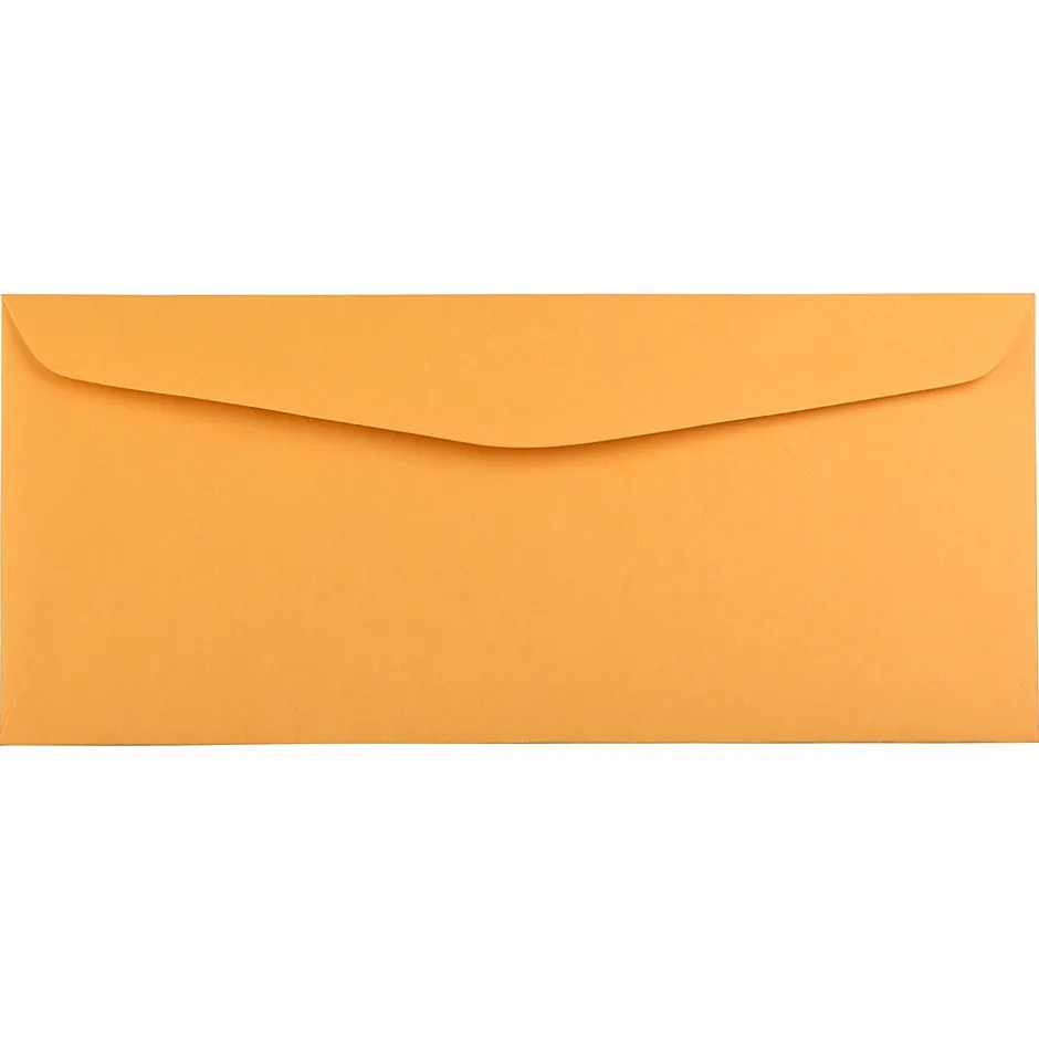 JAM Paper #14 Recycled Kraft Envelopes, 5 x 11 1/2, Brown Kraft Manila, 100/Pack (52692203682)* Business