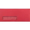 JAM Paper #10 Window Envelope, 4 1/8" x 9 1/2", Red, 50/Pack (1531052I)* Window