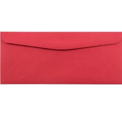 JAM Paper #10 Window Envelope, 4 1/8" x 9 1/2", Red, 50/Pack (1531052I)* Window